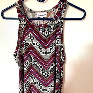 Veronica M. large multicolored sleeveless top with Southwestern design